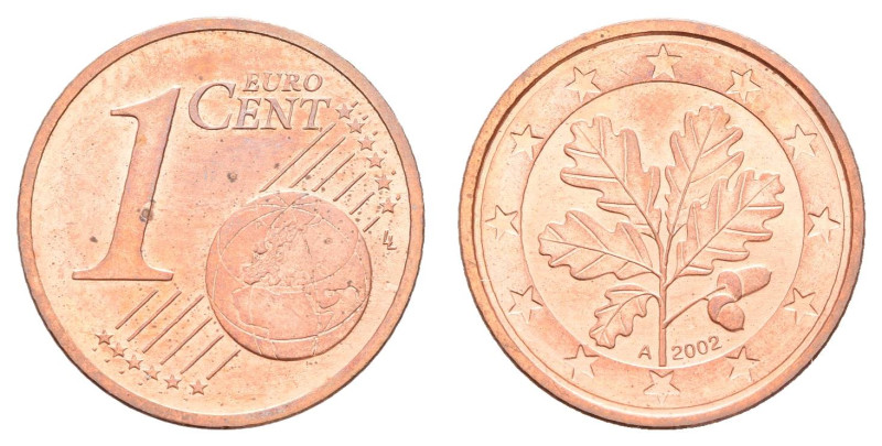 Bundesrepublik Deutschland
 1 Cent, 2002, A, mit "drehenden" - radial ausgerich...