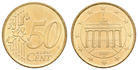 Bundesrepublik Deutschland
 50 Cent, 2002, A, mit "drehenden" - radial ausgerichteten Sternen, f. st. J. 487 Anm. Nur wenige Exemplare bekannt!