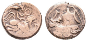 Antike Kelten
 Pictones, Elektron-Stater (6,48g), 80-60 v. Chr. Av: Stilisierter Kopf nach rechts. Rev: Stilisiertes Pferd nach rechts. LT 4395, DT 3...