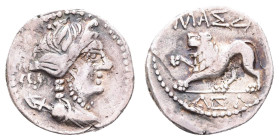 Antike Kelten
 Gallien, Massalia, Drachme (2,05g), ca. 125-90 v. Chr. Av: Artemiskopf nach rechts. Rev: Löwe nach links. Kratzer, ss.