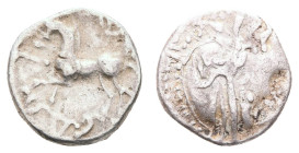Antike Kelten
 Lingones, Quinar (1,95g), 80-50 v. Chr. Av: Kopf nach links. Rev: Pferd nach links. LT 8291, DT 3194, ss.