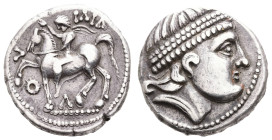 Antike Kelten
 Burgenland und Westslowakei, Tetradrachme (13,34g), 3./2. Jh. v. Chr., Typ Kroisbacher mit Philippsreiter. Av: Kopf nach rechts. Rev: ...