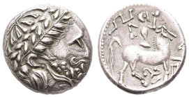 Antike Kelten
 Ungarn, Tetradrachme (13,54g), 3./2. Jh. v. Chr., Typ Zichyujfalu. Av: Stilisierter Zeuskopf mit Linienauge nach rechts. Rev: Stilisie...