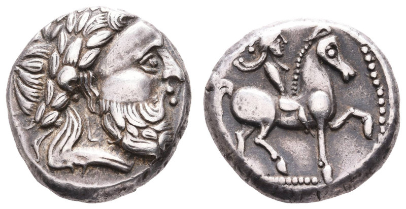 Antike Kelten
 Ungarn, Tetradrachme (13,24g), 2./1. Jh. v. Chr., Typ Reiter mit...