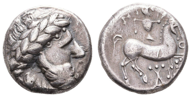 Antike Kelten
 Ungarn, Tetradrachme (13,12g), 3./2. Jh. v. Chr., Typ Audoleonmo...