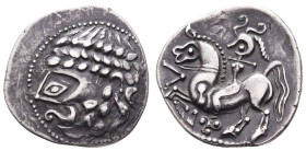 Antike Kelten
 Ungarn, Tetradrachme (12,00g), 3./2. Jh. v. Chr., Typ Zopfreiter. Av: Stilisierter Zeuskopf nach links. Rev: Stilisierter Reiter mit P...