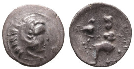 Antike Kelten
 Donaukelten, Drachme (3,04g), ca. 2. Jh. v. Chr., Typ Philipp III. Av: Herakleskopf nach rechts. Rev: Stilisierter thronender Zeus nac...