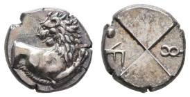 Antike Griechen
Thrakien Chersonnesos, Hemidrachme (2,40g), ca. 350-300 v. Chr. Av: Löwenprotome nach rechts. Rev: Incusum. SNG Cop. 836, st. Prachte...