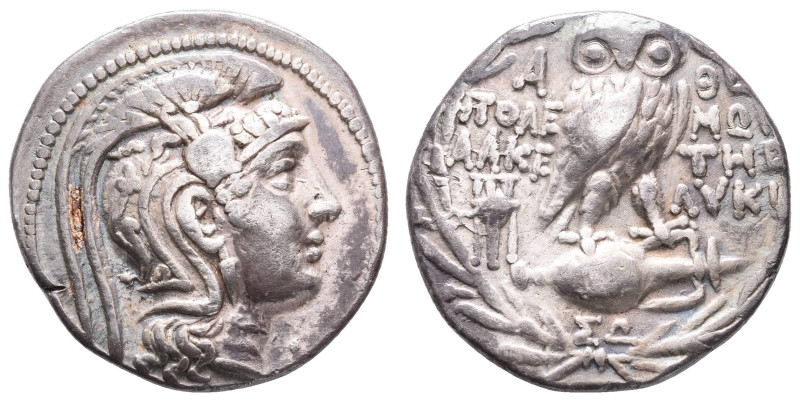 Antike Griechen
Attika Athen, Tetradrachme (16,52g), ca.125-124 v. Chr. Av: Ath...