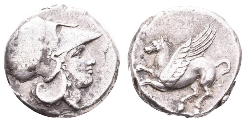 Antike Griechen
Korinth Stater (8,52g), 360-338 v. Chr. Av: Pegasos nach links....