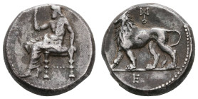 Antike Griechen
Persis Tetradrachme (17,06), ca. 328-311 v. Chr., Babylon. Av: Thronender Baaltars nach links, davor "M". Rev: Löwe nach links, darüb...