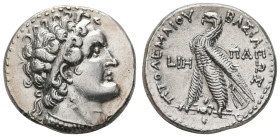 Antike Griechen
Ägypten Tetradrachme (14,26g), Ptolemaios VI. Philometor, 164-163 v. Chr. Paphos. Av: Kopf nach rechts. Rev: Adler auf Blitzbündel na...