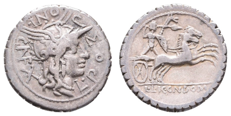 Antike Römer
Münzen Römische Republik L. Pomponius u.a., Serratus (3,82g), 118 ...