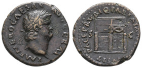 Antike Römer
Münzen Römische Kaiserzeit Nero, 54-68, Dupondius (10,24g), Rom. Av: Kopf nach rechts, darum Umschrift. Rev: Janustempel, darum "PACE P ...