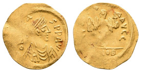 Antike Byzanz
 Phocas, 602-610, Semissis (2,17g), Konstantinopel. Av: Büste nach rechts, darum Umschrift. Rev: Victoria mit Kranz und Kreuzglobus nac...