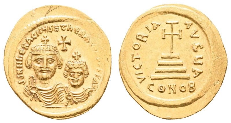 Antike Byzanz
 Heraclius, 610-641, Solidus (4,43g), Konstantinopel. Av: Die Büs...