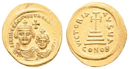 Antike Byzanz
 Heraclius, 610-641, Solidus (4,43g), Konstantinopel. Av: Die Büsten von Heraclius und Heraclius Constantin von vorn, darum Umschrift. ...