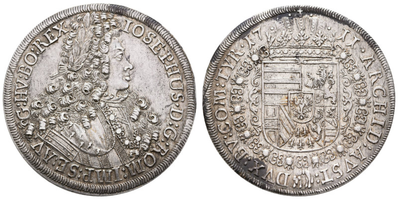 Münzen des Römisch Deutschen Reiches
 Taler, 1711, Joseph I., Hall. Herinek 132...