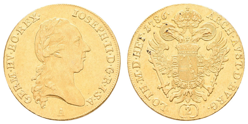 Münzen des Römisch Deutschen Reiches
 Doppeldukat, 1786, A, Joseph II., Fb. 437...