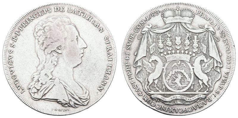 Münzen des Römisch Deutschen Reiches
 Batthyani, 1/2 Taler, 1789, Ludwig, Wien,...
