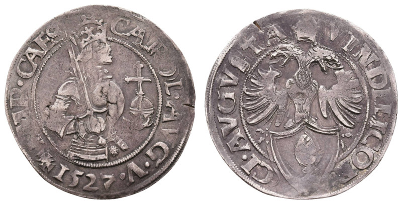 Deutschland bis 1800 Augsburg Reichsstadt
 10 Kreuzer, 1527, mit Titel Karl V.,...