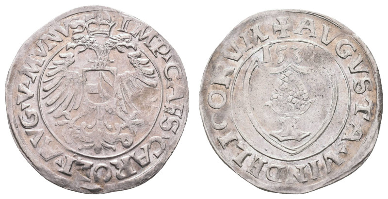 Deutschland bis 1800 Augsburg Reichsstadt
 Batzen, 1531, mit Titel Karl V., For...