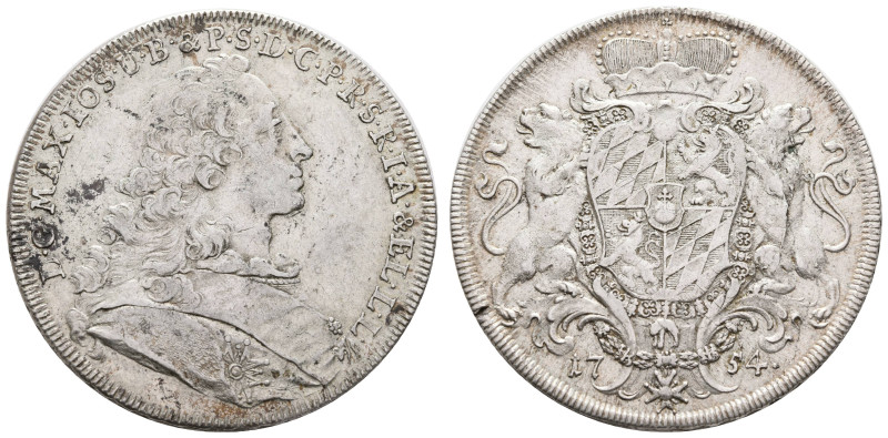 Deutschland bis 1800 Bayern Herzogtum
 Taler, 1754, Maximilian III. Joseph, Hah...