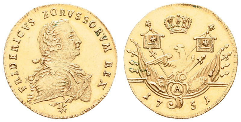 Deutschland bis 1800 Brandenburg-Preussen Königreich
 Friedrich d'or (6,65g), 1...
