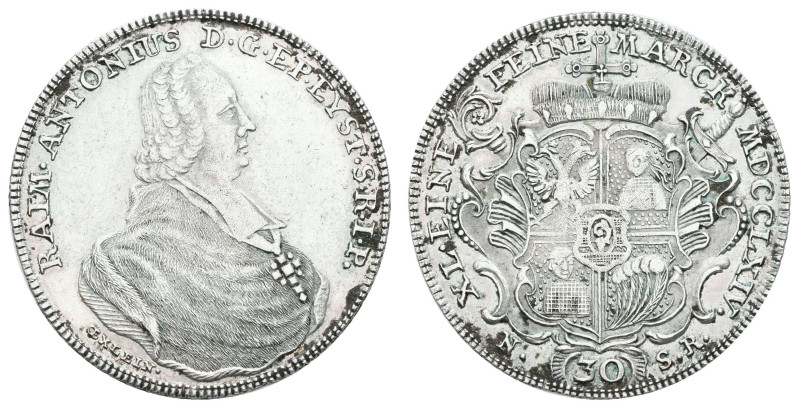 Deutschland bis 1800 Eichstätt Bistum
 30 Kreuzer (1/4 Taler), 1764, Raimund An...