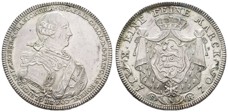 Deutschland bis 1800 Hohenlohe-Neuenstein-Öhringen Fürstentum
 Taler, 1770, Lud...