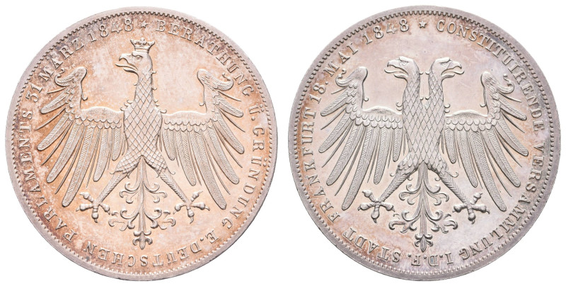 Deutschland 1800-1871 Frankfurt am Main Freie Stadt
 Doppelgulden, 1848, 18. Ma...