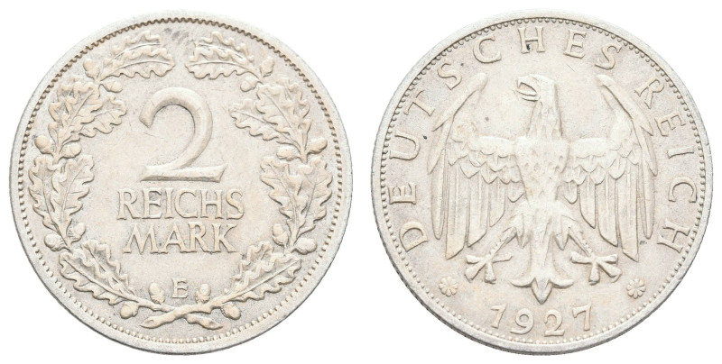 Münzen Weimar
 2 Reichsmark, 1927, E, wz. Rf., ss. J. 320