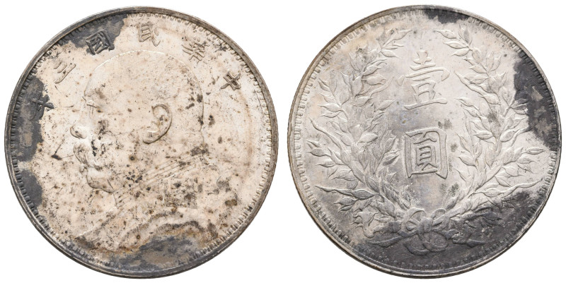 Europa und Übersee China Republik
 Dollar, 1914, Yuan Shih Kai, KM 329, Belag, ...