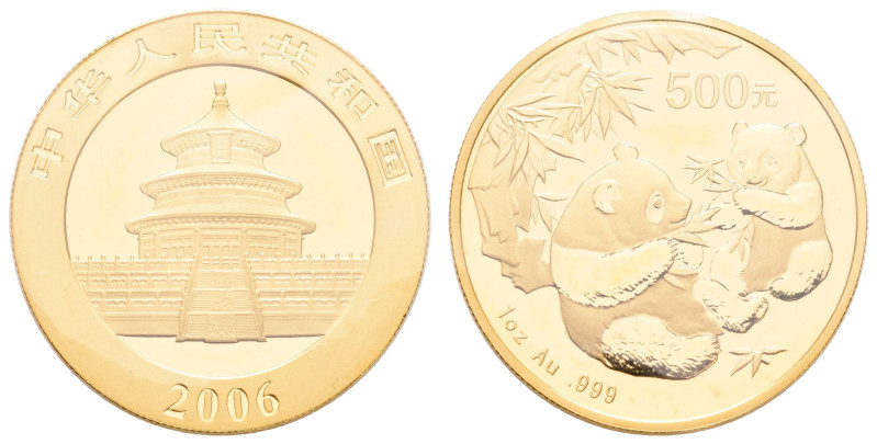 Europa und Übersee China Volksrepublik
 500 Yuan, Gold, 2006, Panda, 1 oz, Fb. ...