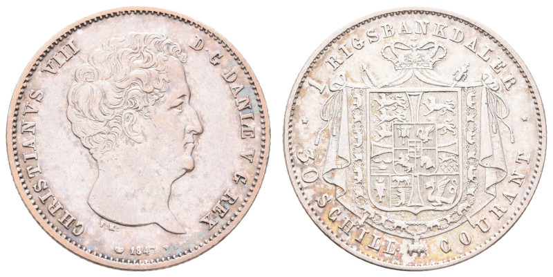 Europa und Übersee Dänemark
 Rigsbankdaler, 1847, Christian VIII., Hede 4, ss....