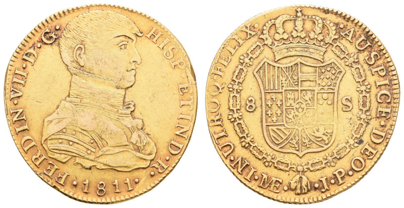 Europa und Übersee Peru
 8 Escudos, Gold, 1811, Ferdinand VII., Lima, JP, KM 10...