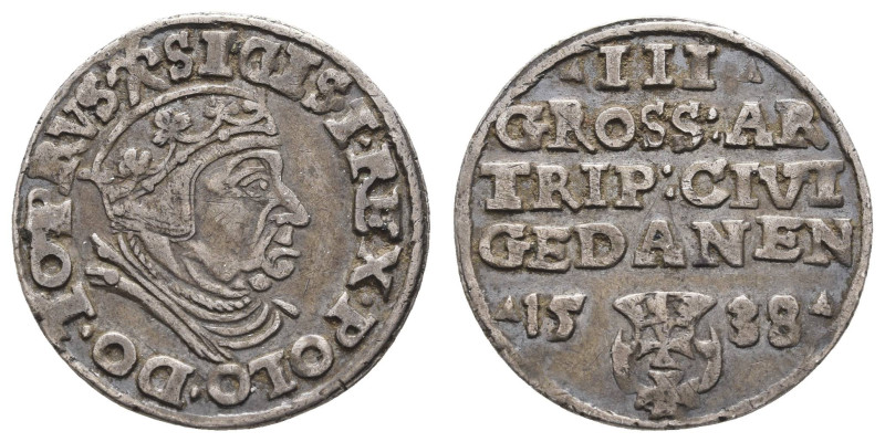 Europa und Übersee Polen
 Danzig, 3 Gröscher, 1538, Sigismund I. der Alte, Kl. ...