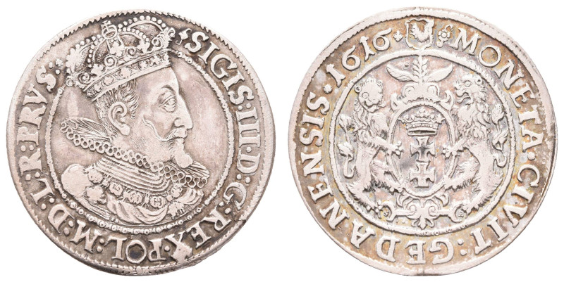 Europa und Übersee Polen
 Danzig, Ort (1/4 Taler), 1616, Sigismund III., Gumows...