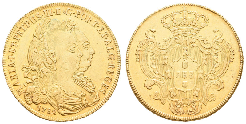 Europa und Übersee Portugal
 4 Escudos (6400 Reis), Gold, 1782, Maria I. und Pe...