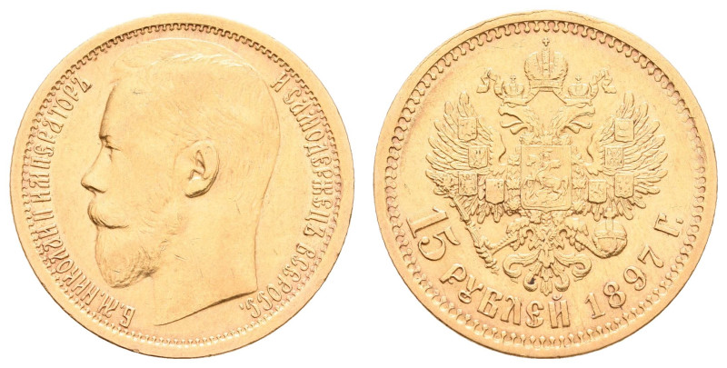 Europa und Übersee Russland Kaiserreich bis 1917
 15 Rubel, Gold, 1897, Nikolau...