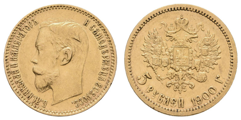 Europa und Übersee Russland Kaiserreich bis 1917
 5 Rubel, Gold, 1900, Nikolaus...