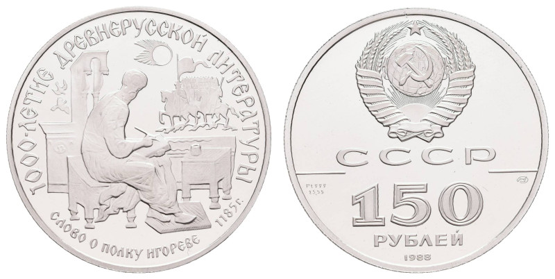 Europa und Übersee Russland Sowjetunion 1924-1991
 150 Rubel, Platin, 1988, Epo...