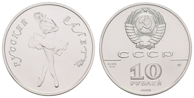 Europa und Übersee Russland Sowjetunion 1924-1991
 10 Rubel, Palladium, 1990, B...