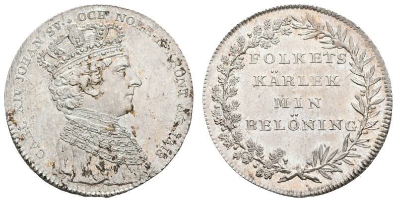 Europa und Übersee Schweden
 1/3 Riksdaler, 1818, Karl XIV. Johan, Stockholm, a...