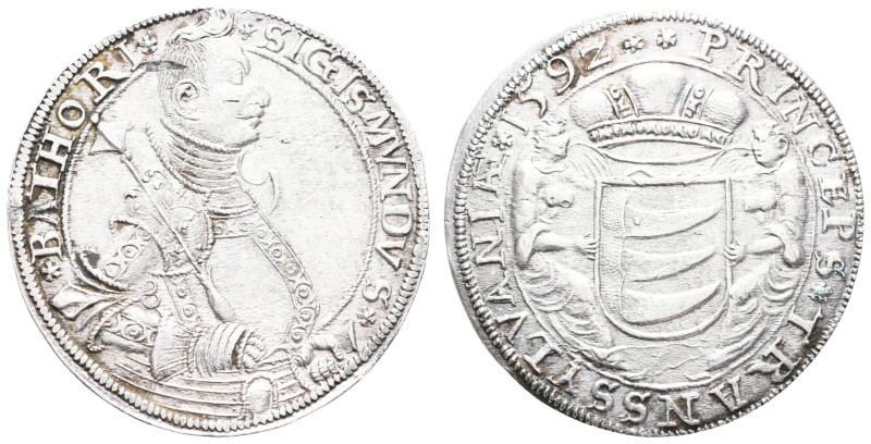 Europa und Übersee Ungarn
 Siebenbürgen, Taler, 1592, Sigismund Bathory, Dav. 8...