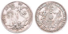 Medaillen Medaillen Deutschland vor 1900
 Augsburg, Silbermedaille (Dm. 2,9mm, 6,02g), 1755, auf die 200-Jahrfeier des Religionsfriedens. Av: Gottesa...