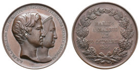 Medaillen Medaillen Ausland vor 1900
 Frankreich, Antoine-Marie-Philippe-Louis d’Orléans (Herzog von Montpensier), Kupfermedaille (73,22 g, 52,0 mm),...