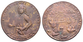 Medaillen Medaillen Ausland vor 1900
 Großbritannien, Cartagena, Kupfer-Zink-Medaille (13,48 g, 37,9 mm), 1741, auf Admiral Vernon. Av.: Brustbild de...