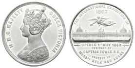 Medaillen Medaillen Ausland vor 1900
 Großbritannien, Victoria, Zinnmedaille (34,96 g, 52,5 mm), 1862, auf die Weltausstellung in London. Av.: Büste ...