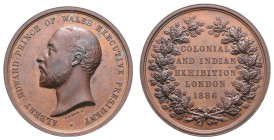 Medaillen Medaillen Ausland vor 1900
 Großbritannien, Albert Edward (Prince of Wales), Kupfermedaille (80,64 g, 51,1 mm), 1886, von L. C. Wyon F., au...